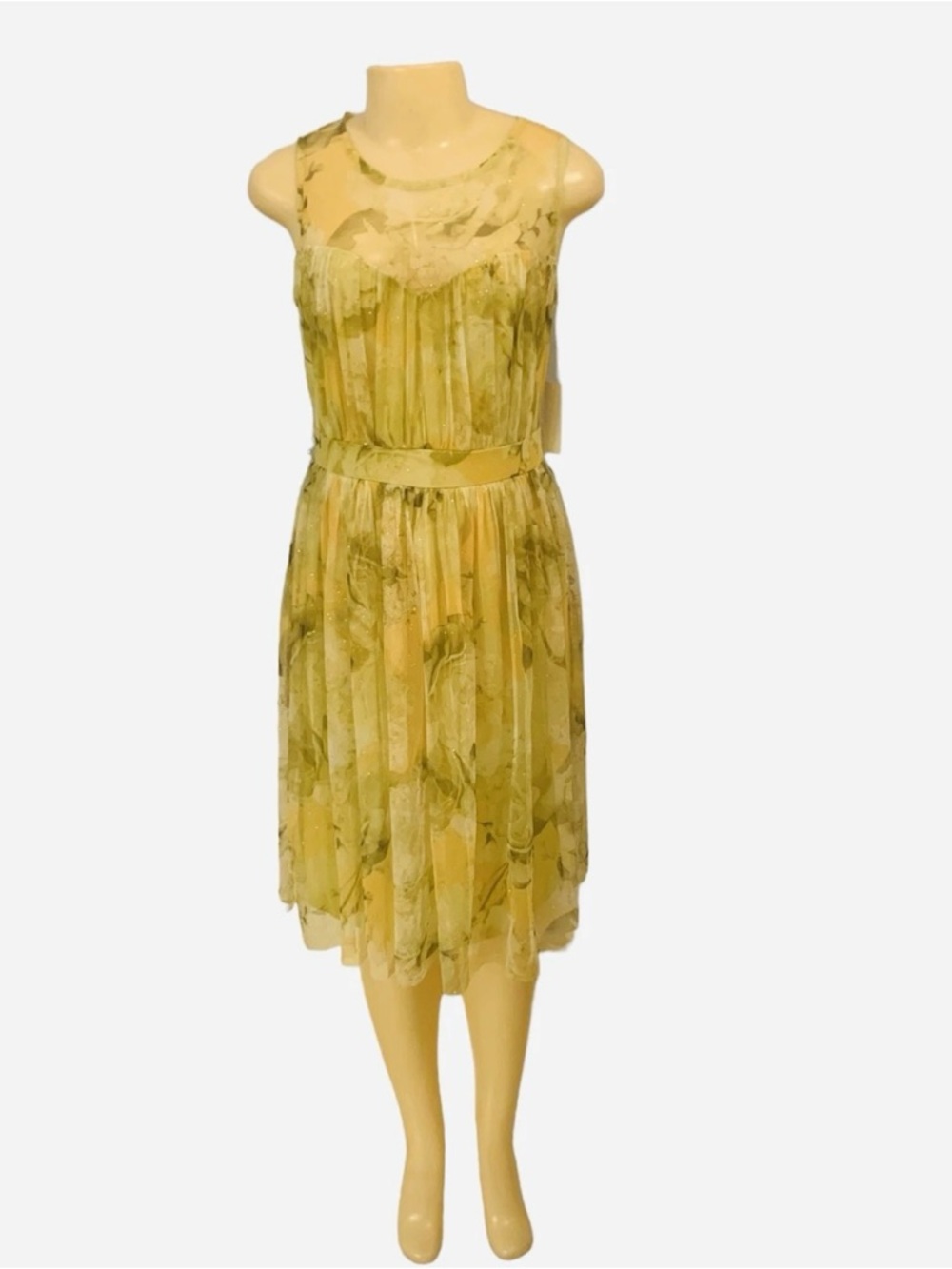 Candalite Sz S Woman Dress Yellow New Floral
